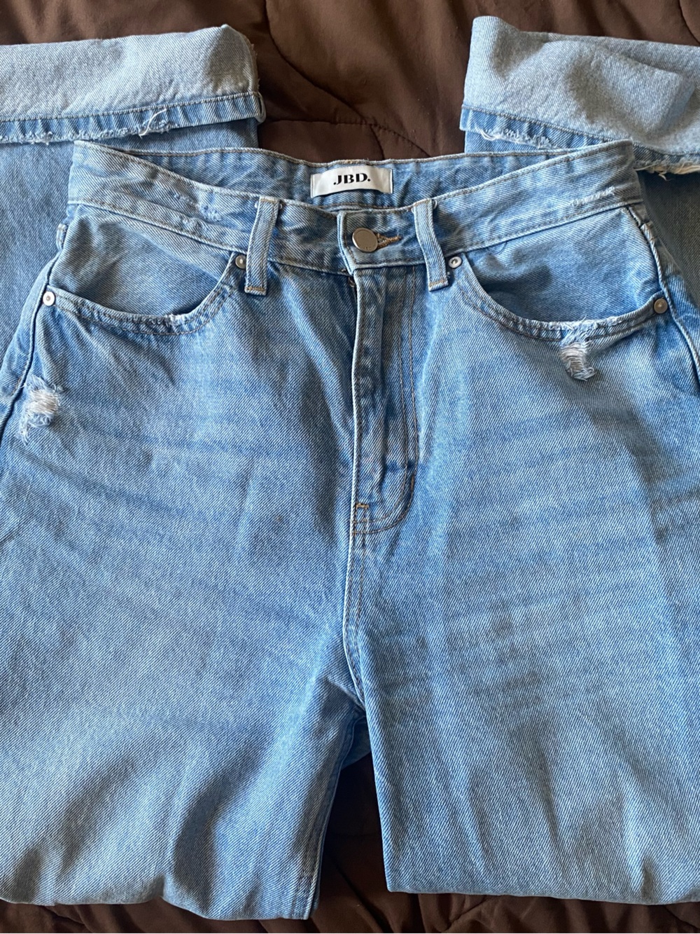 Just Black Light Wash Boyfriend Jeans